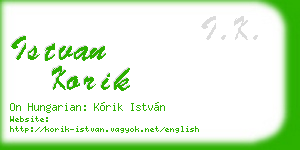 istvan korik business card